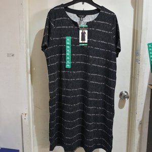 Ellen Tracy Ladies'‎ V-Notch Dress XL BLACK